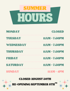 Green Retro Store Hours Flyer